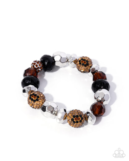 Beaded Bunch - brown - Paparazzi bracelet