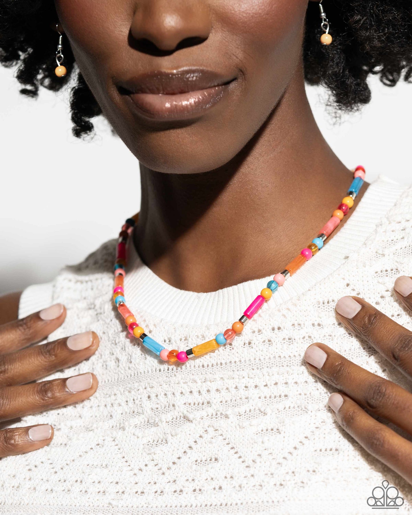 Beaded Beginner - orange - Paparazzi necklace