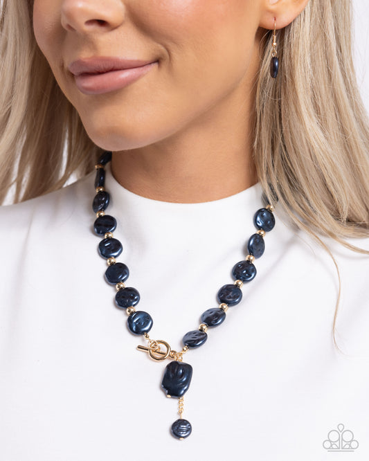 Beaming Baroque - blue - Paparazzi necklace