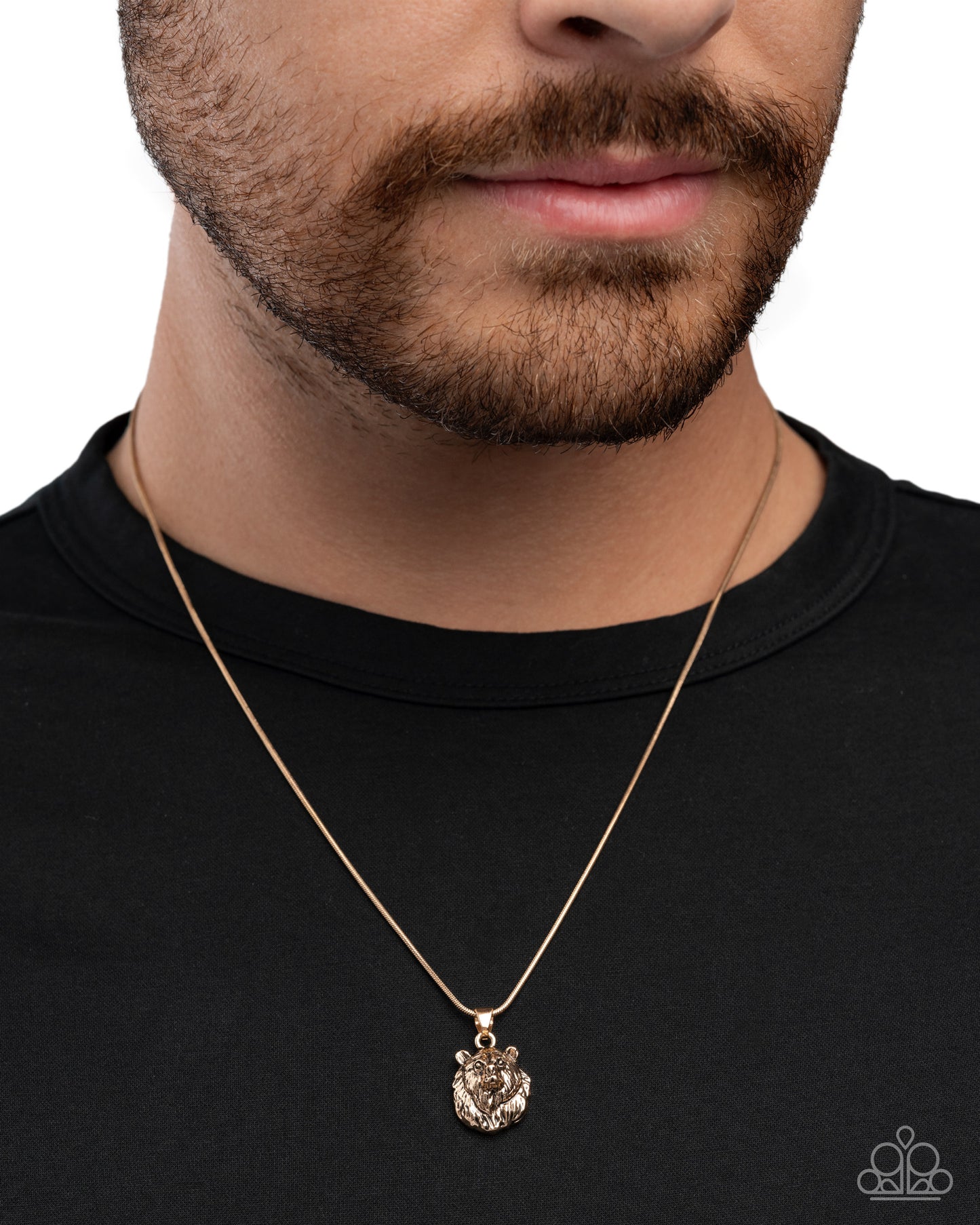Bear Boundary - gold - Paparazzi MENS necklace