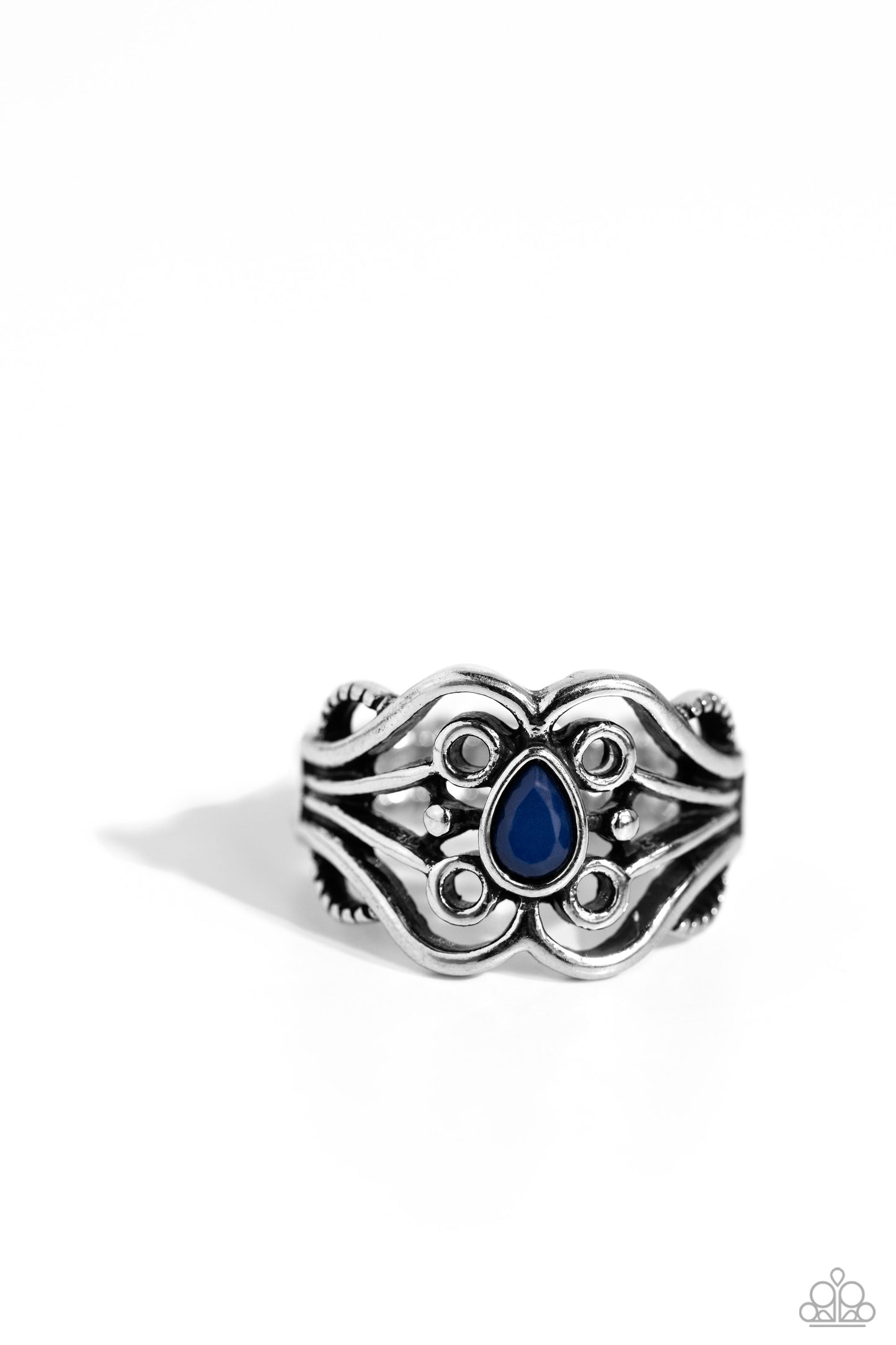 Beautifully BEAD-azzled - blue - Paparazzi ring