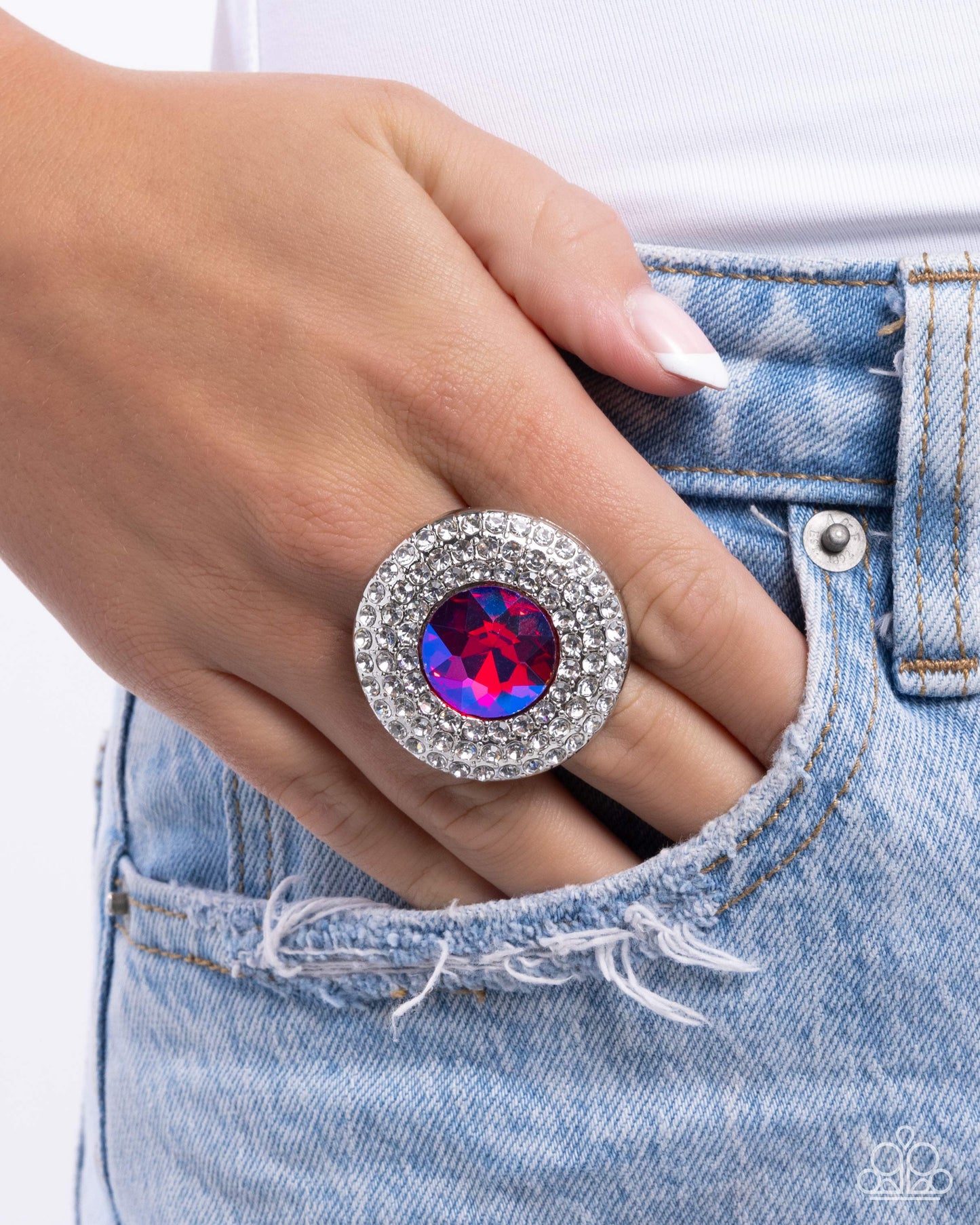 Bedazzled Babe - pink - Paparazzi ring