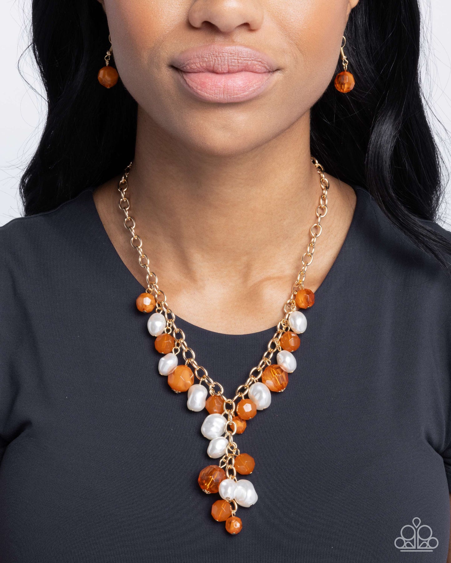 Beehive Barrage - orange - Paparazzi necklace