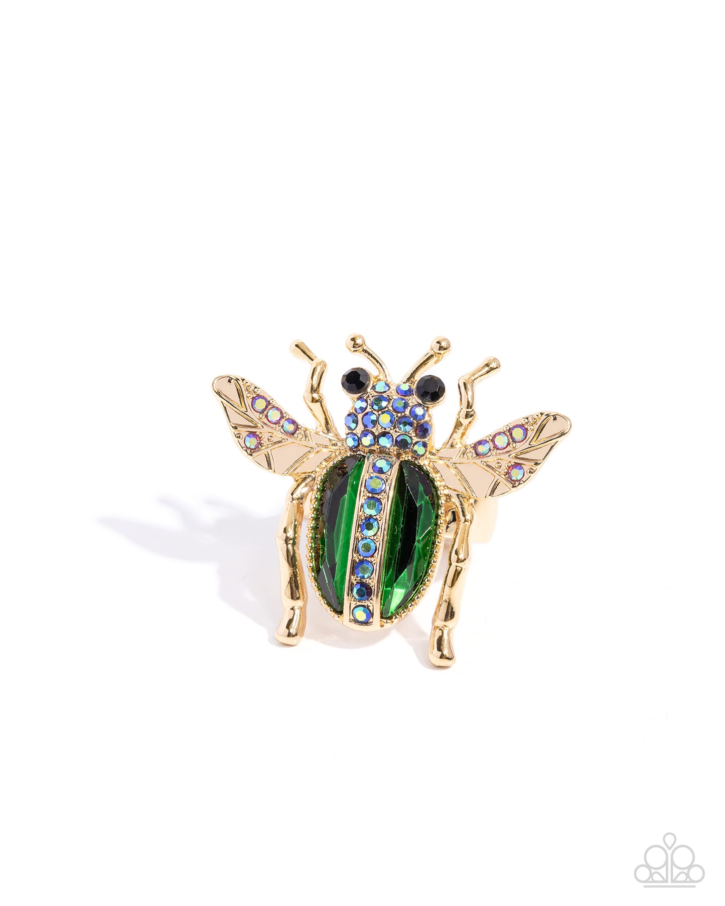 Beetle Ballad - green - Paparazzi ring