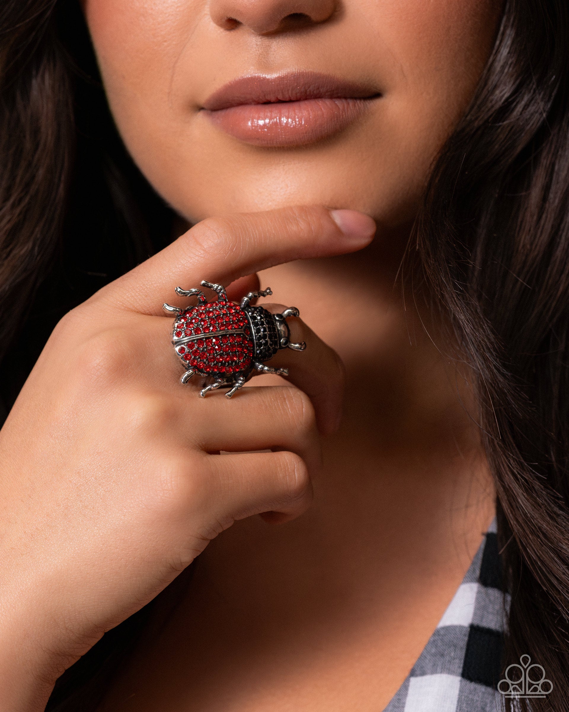 Beetle Bling - red - Paparazzi ring