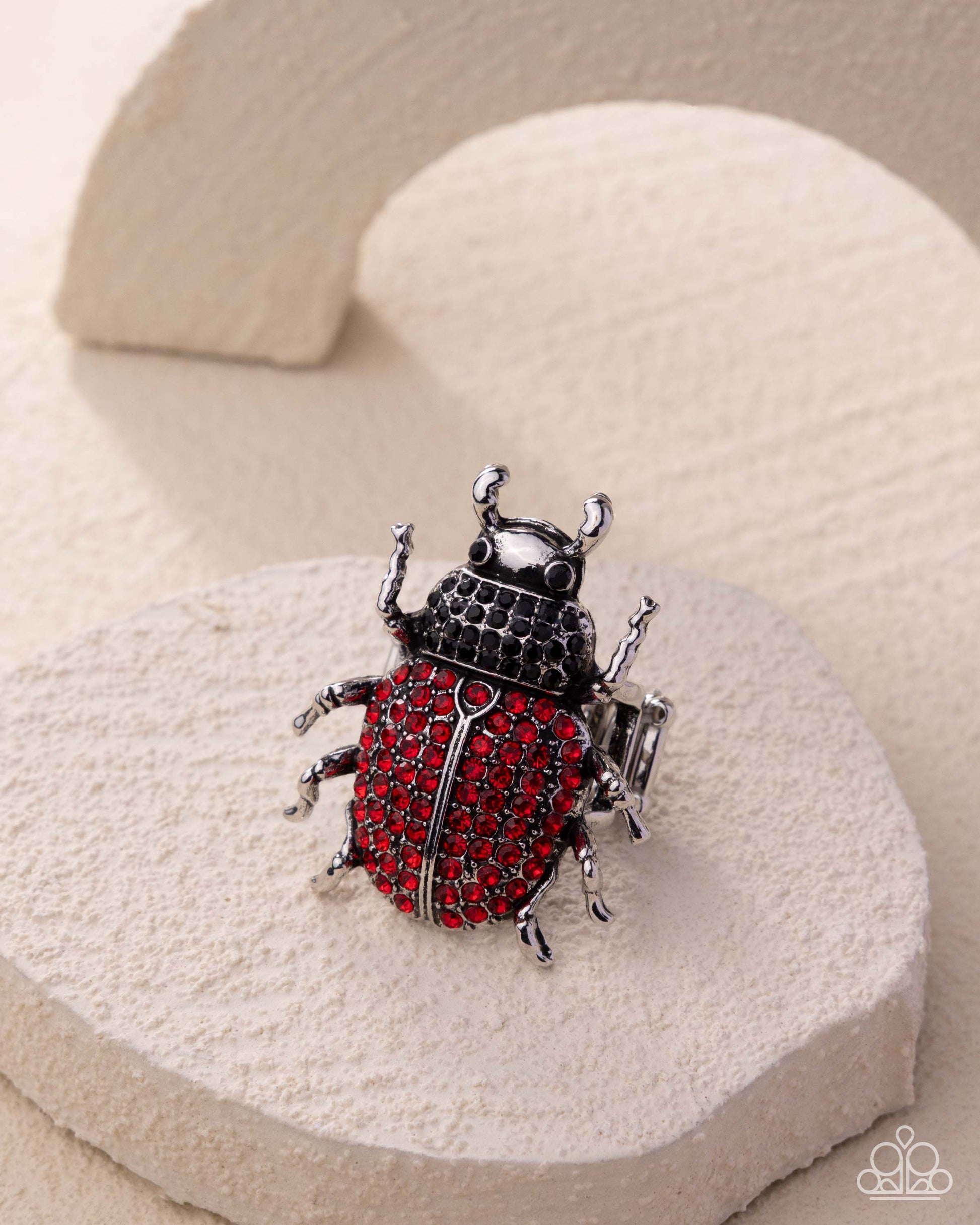 Beetle Bling - red - Paparazzi ring