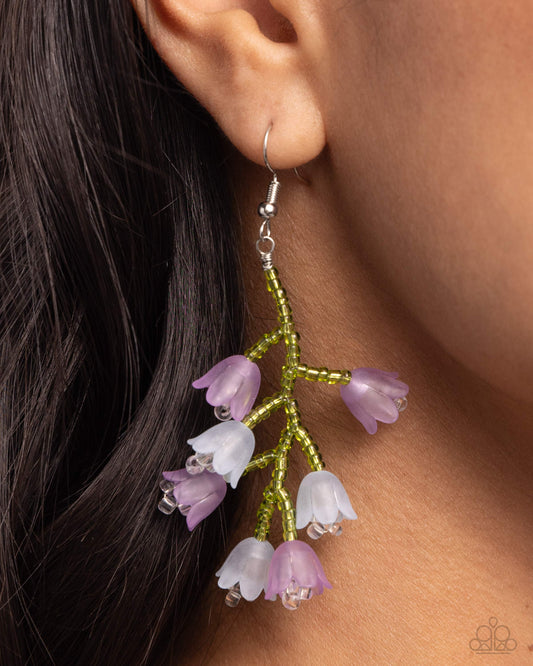 Beguiling Bouquet - purple - Paparazzi earrings