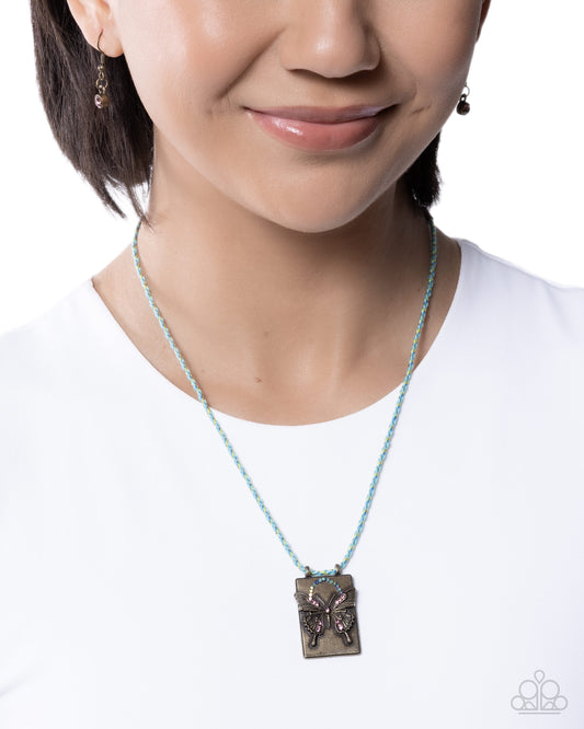 Beguiling Butterfly - brass - Paparazzi necklace