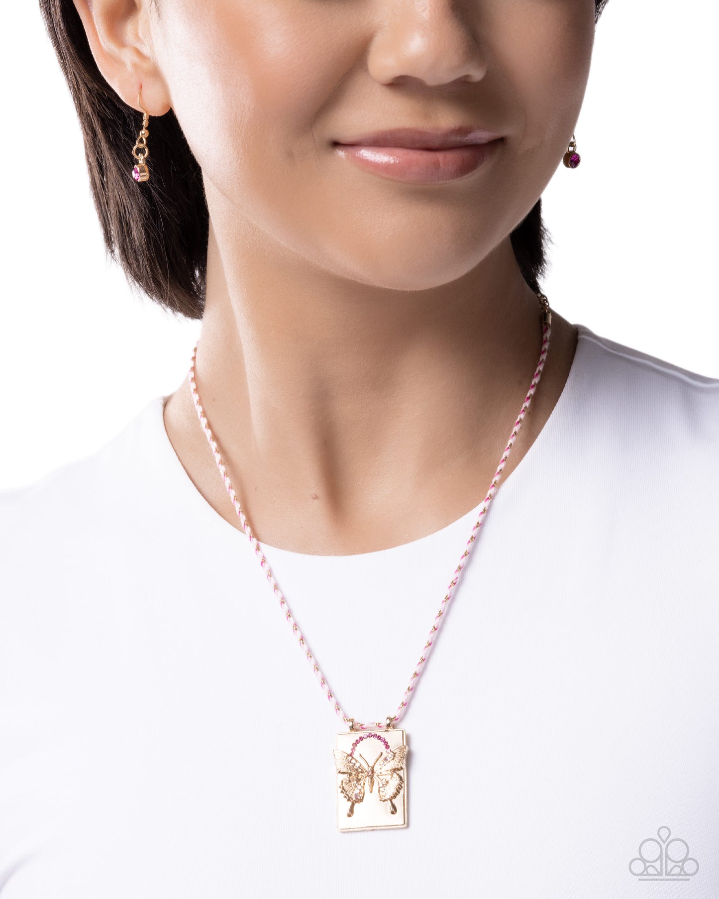Beguiling Butterfly - pink - Paparazzi necklace