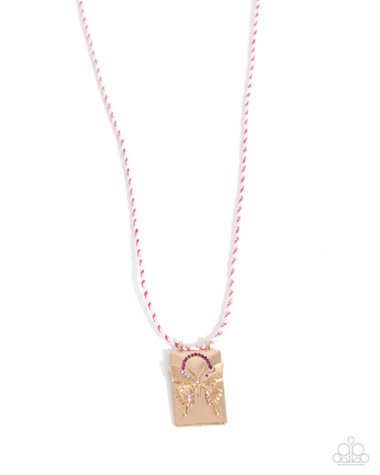 Beguiling Butterfly - pink - Paparazzi necklace