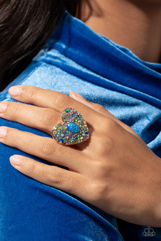 Bejeweled Beau - blue - Paparazzi ring