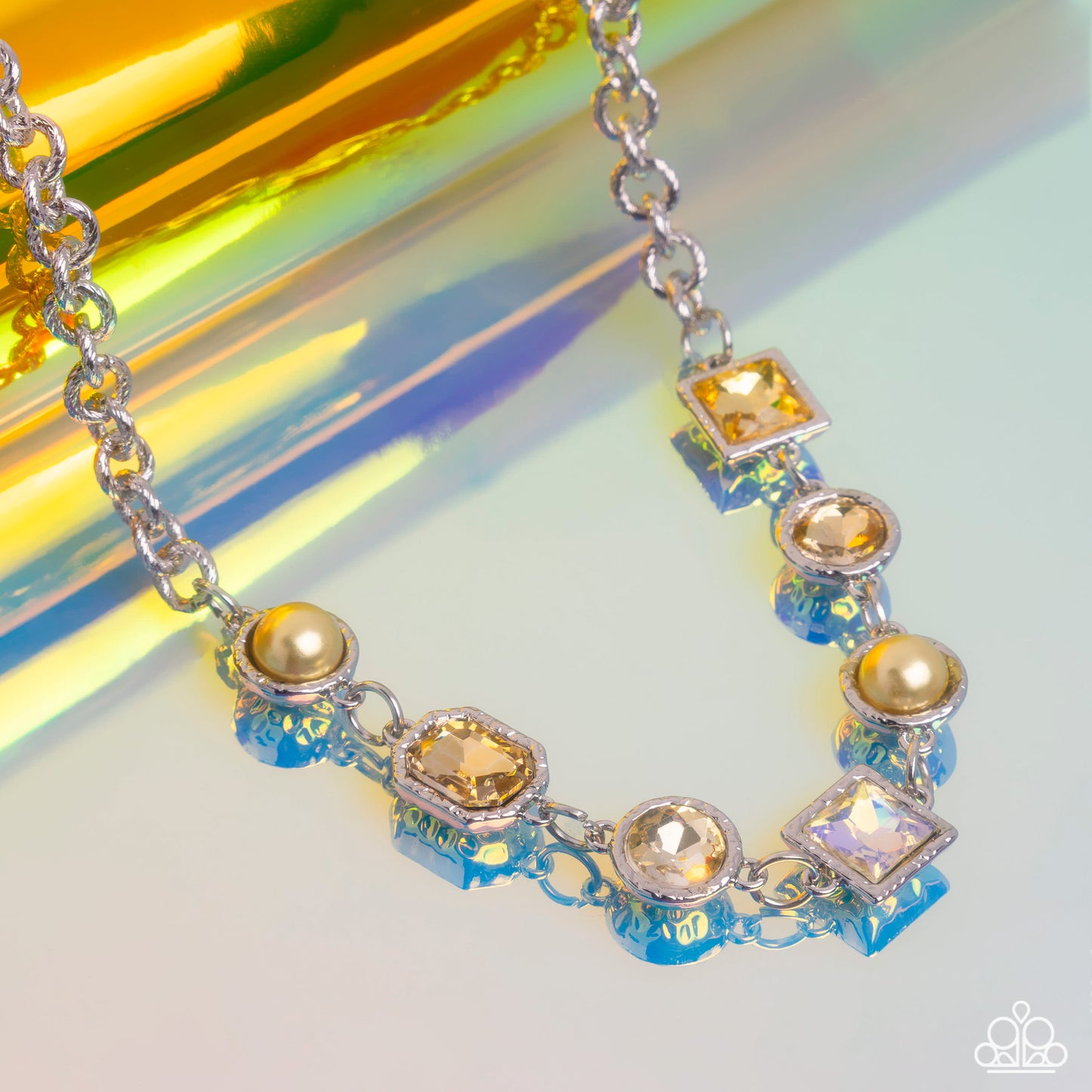 Bejeweled Bravado - yellow - Paparazzi necklace