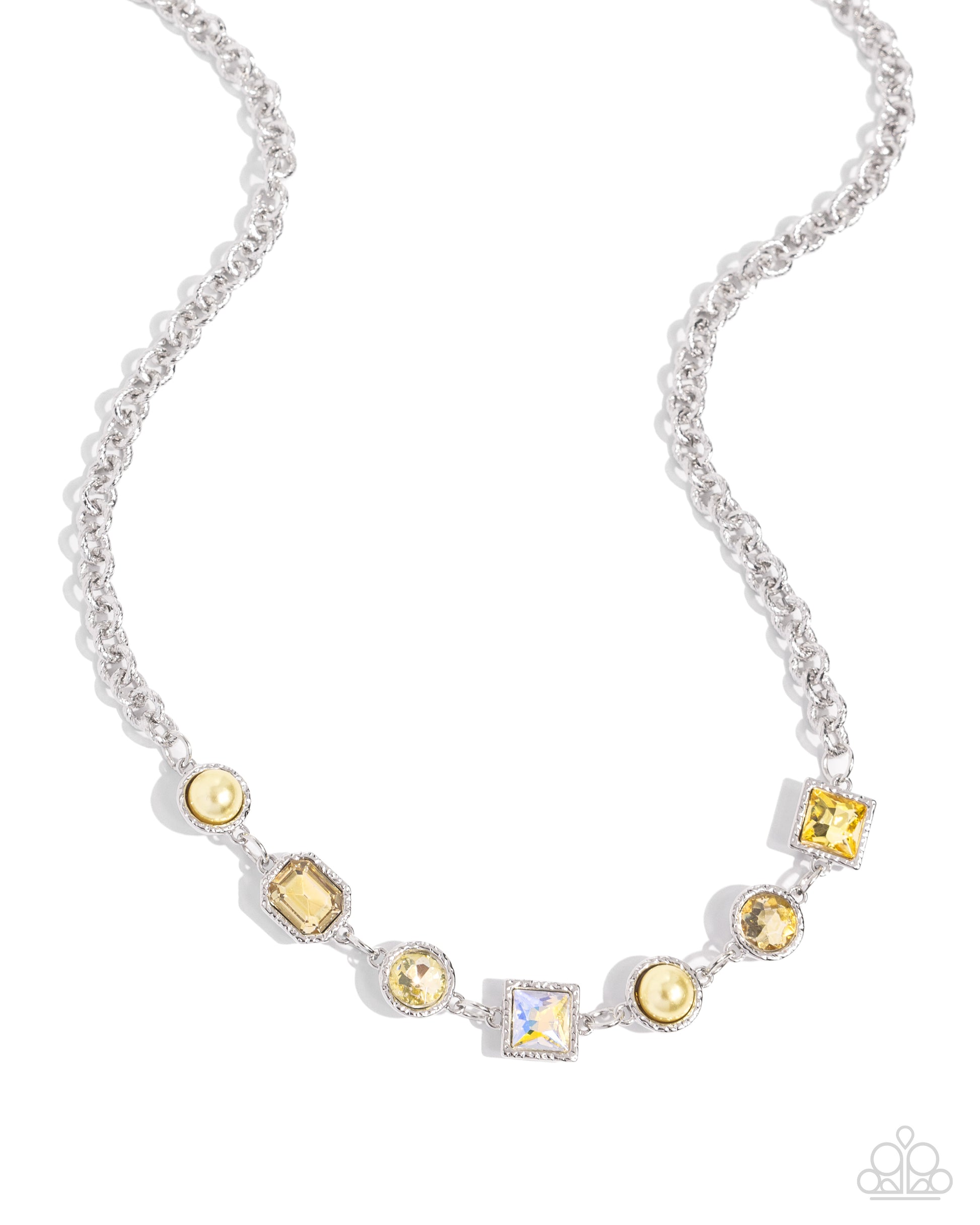 Bejeweled Bravado - yellow - Paparazzi necklace