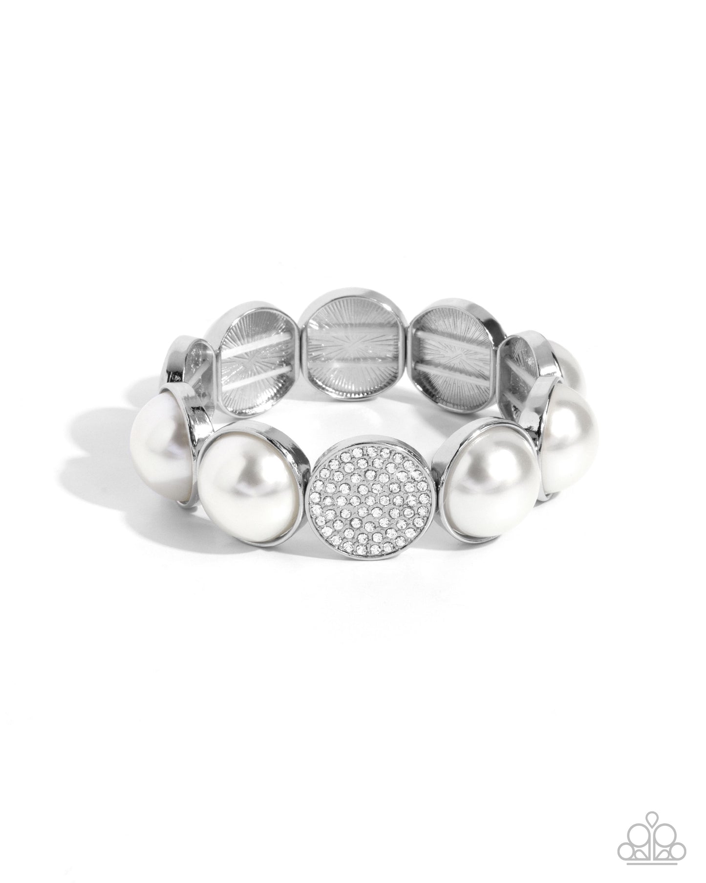 Believable Bling - white - Paparazzi bracelet