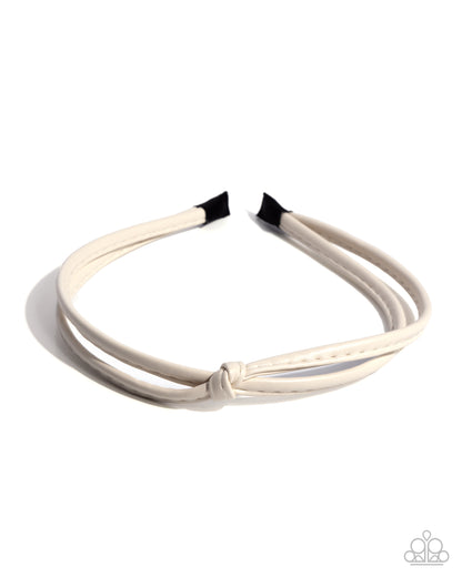 Believe It Or KNOT - white - Paparazzi headband