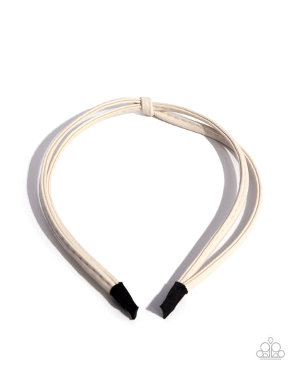 Believe It Or KNOT - white - Paparazzi headband
