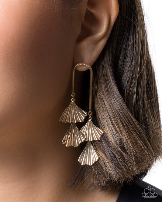 Bell Flower Beauty - gold - Paparazzi earrings