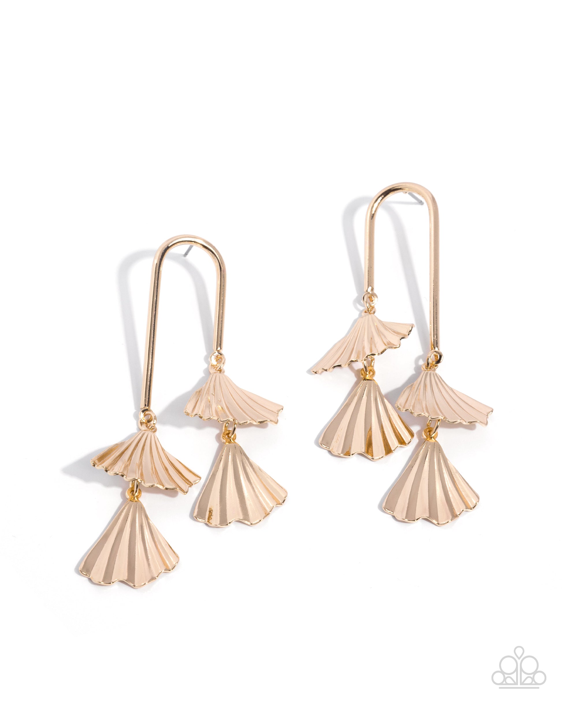 Bell Flower Beauty - gold - Paparazzi earrings