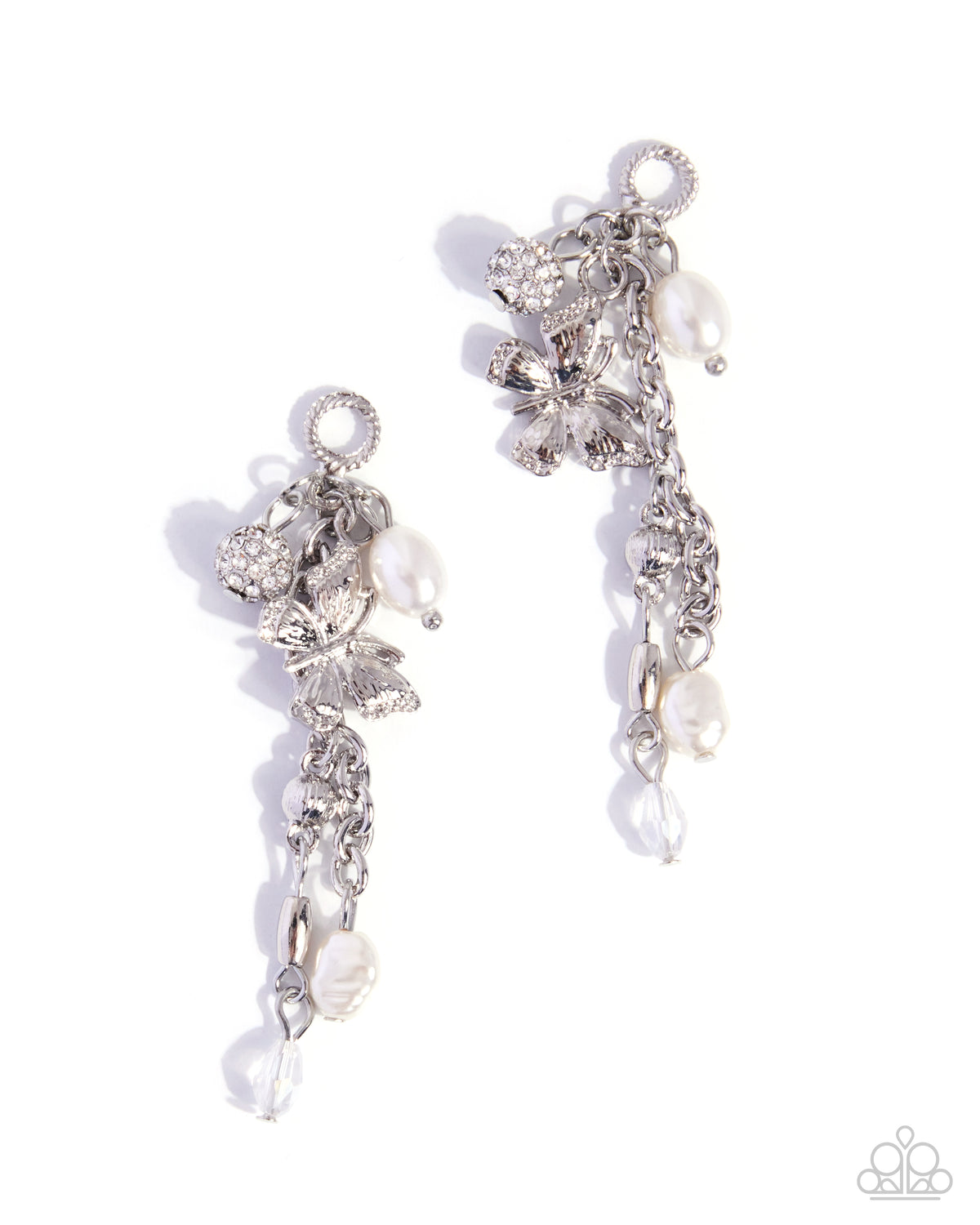 Beloved Butterfly - white - Paparazzi earring charms