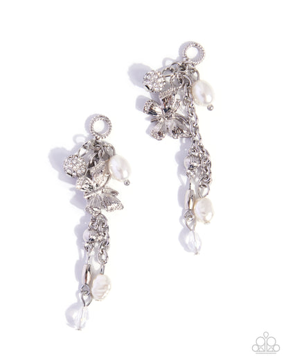 Beloved Butterfly - white - Paparazzi earring charms