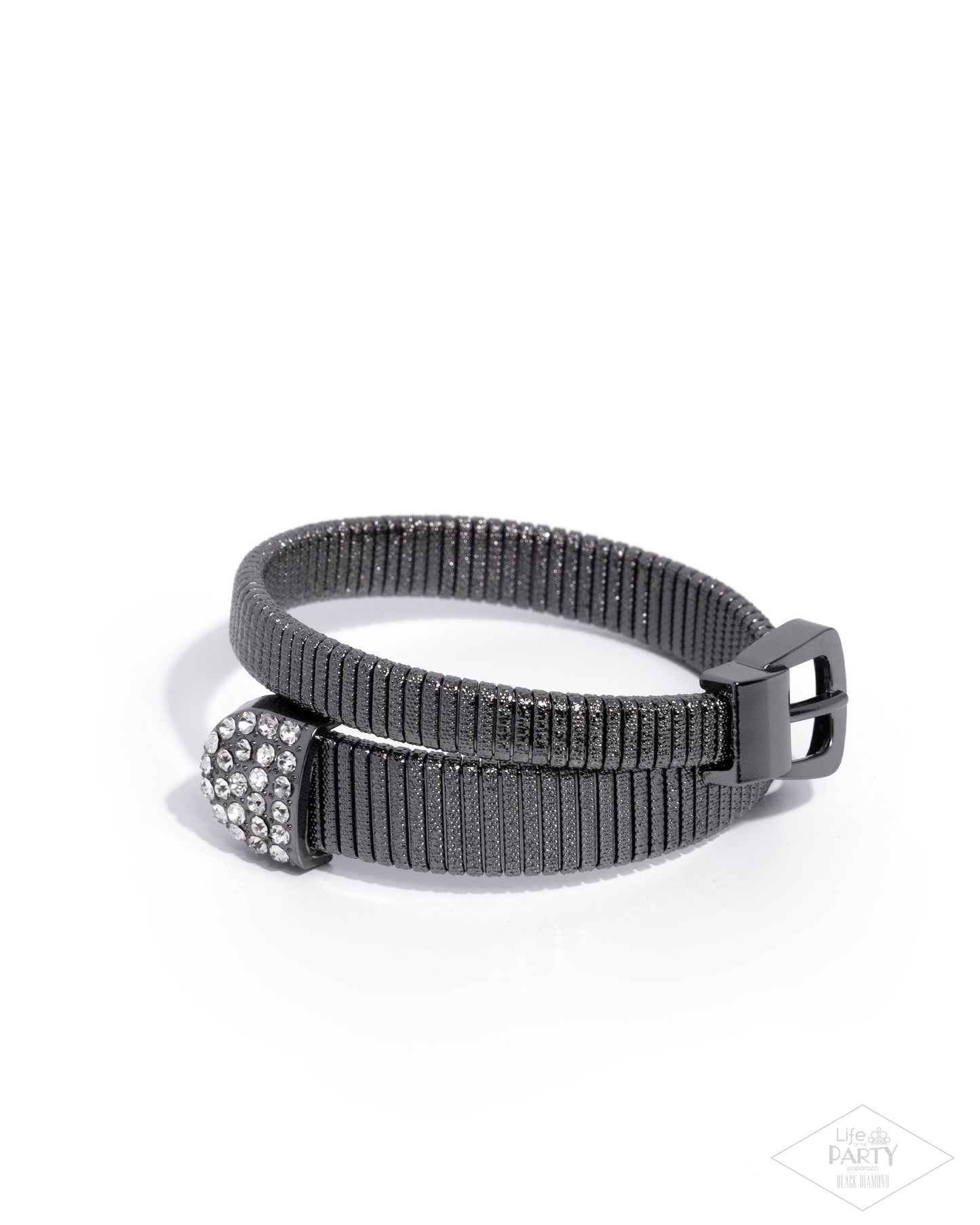 Belted Brilliance - black - Paparazzi bracelet
