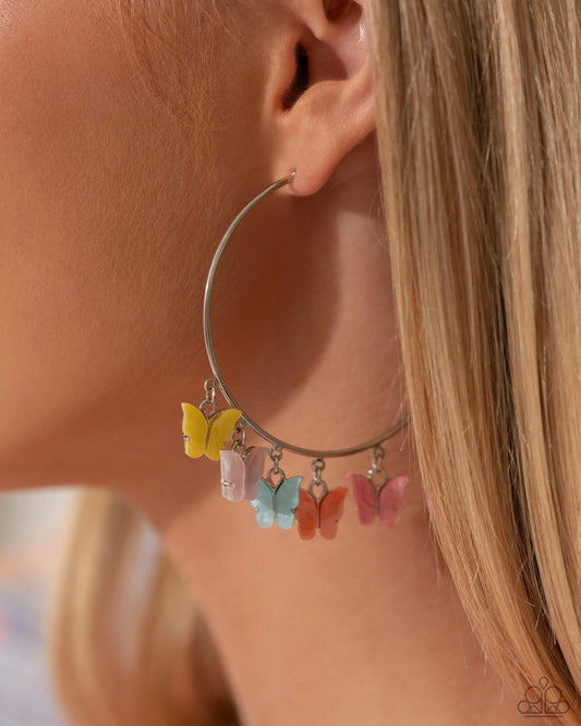 Bemusing Butterflies - multi - Paparazzi earrings