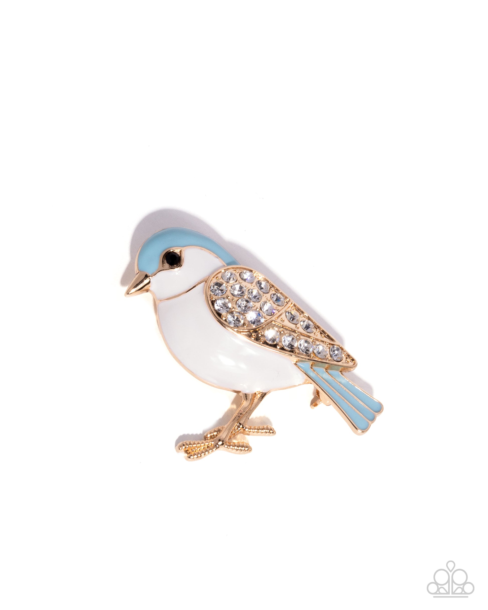 Beneficial Bird - blue - Paparazzi brooch
