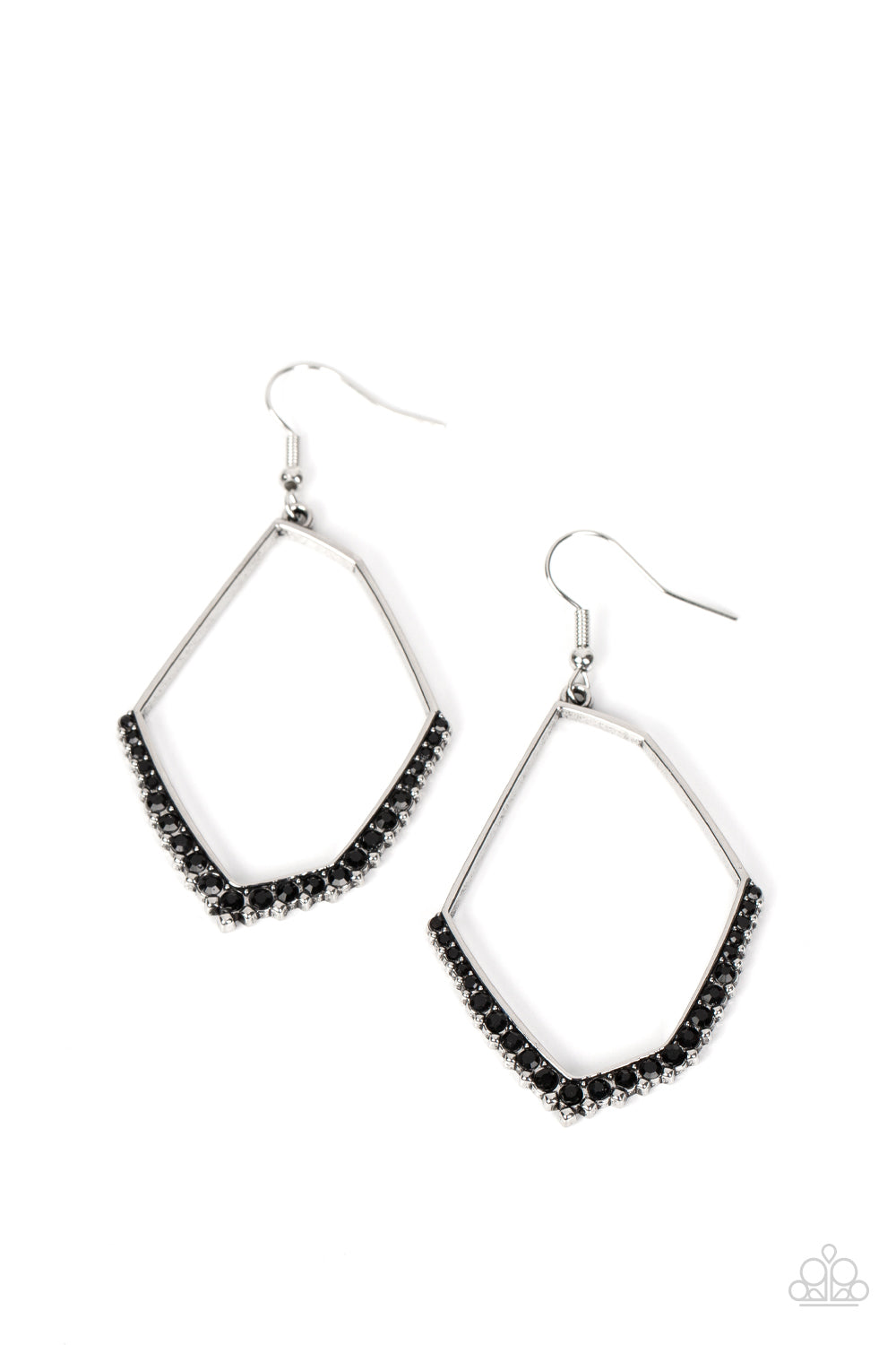 Bent on Success - black - Paparazzi earrings