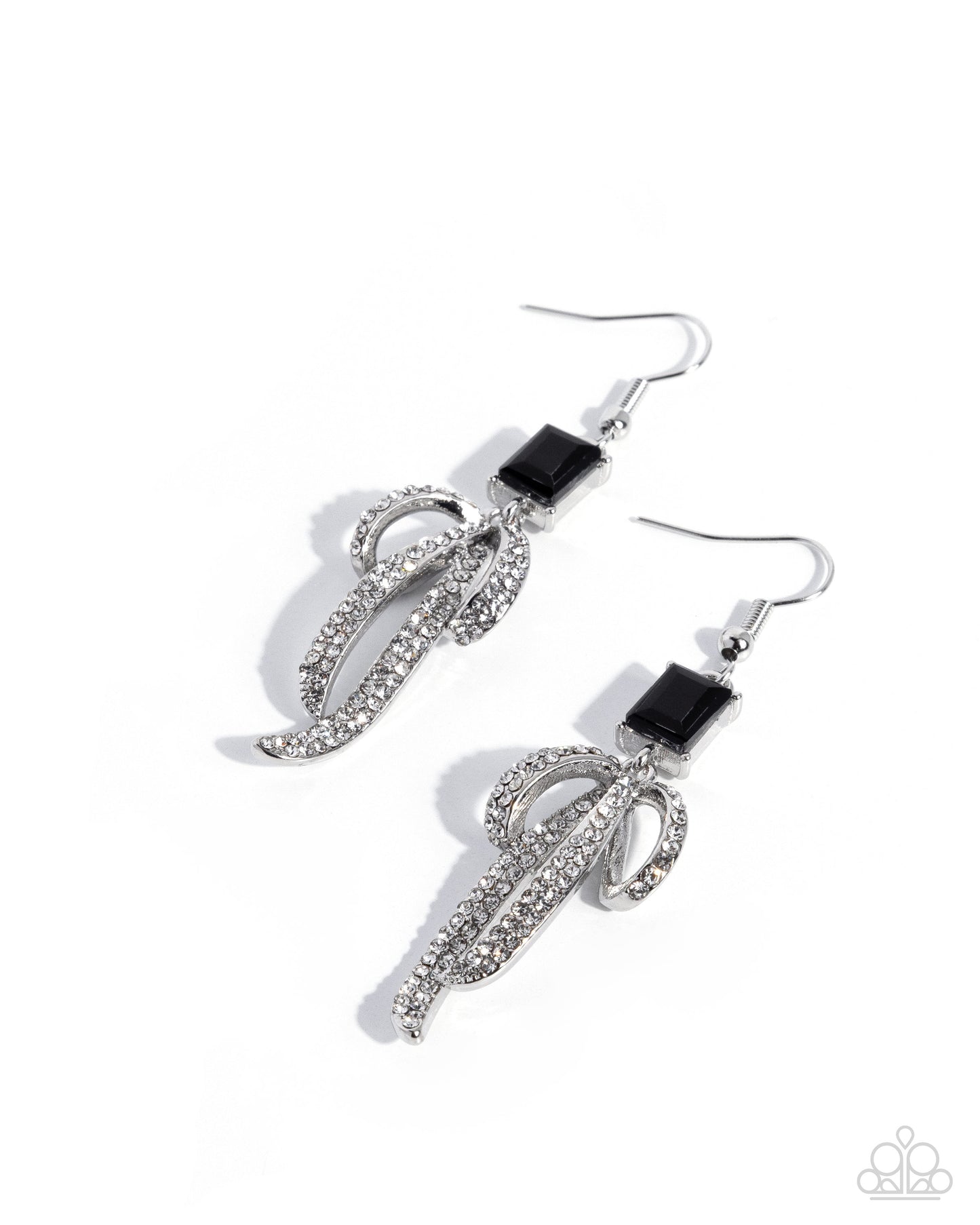 Better Bows - black - Paparazzi earrings
