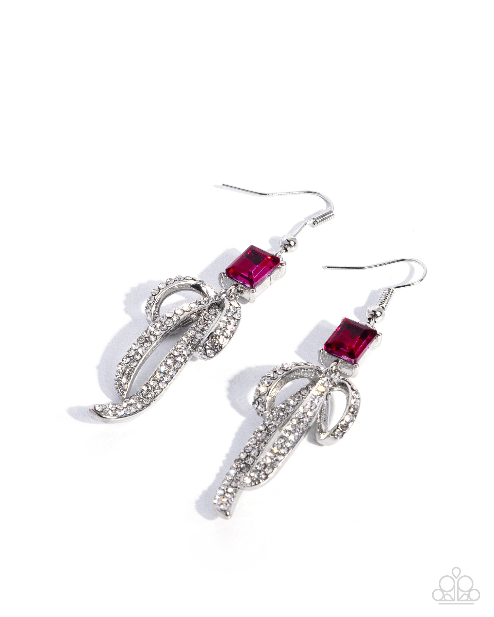 Better Bows - pink - Paparazzi earrings