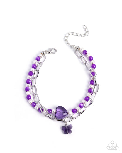 Better Butterfly - purple - Paparazzi bracelet