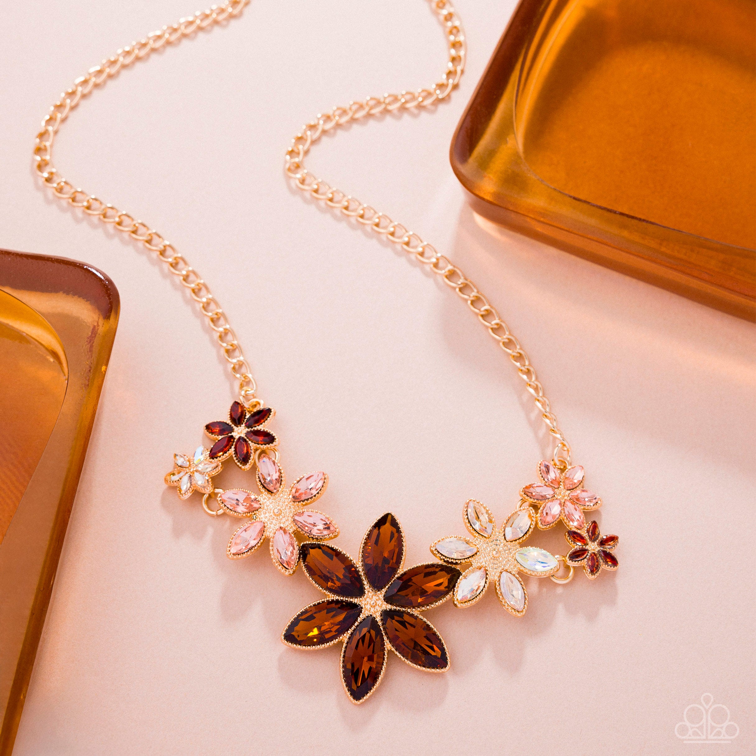 Bewildering Bouquet - brown - Paparazzi necklace – JewelryBlingThing