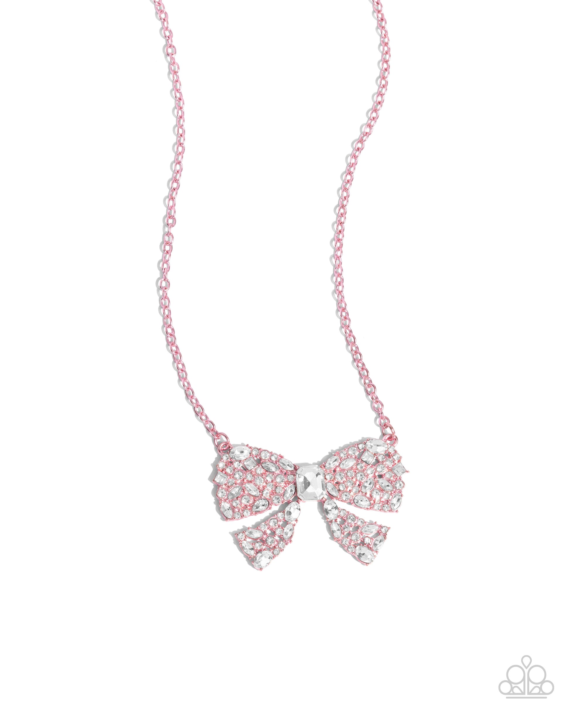 Bewitching Bow - pink - Paparazzi necklace