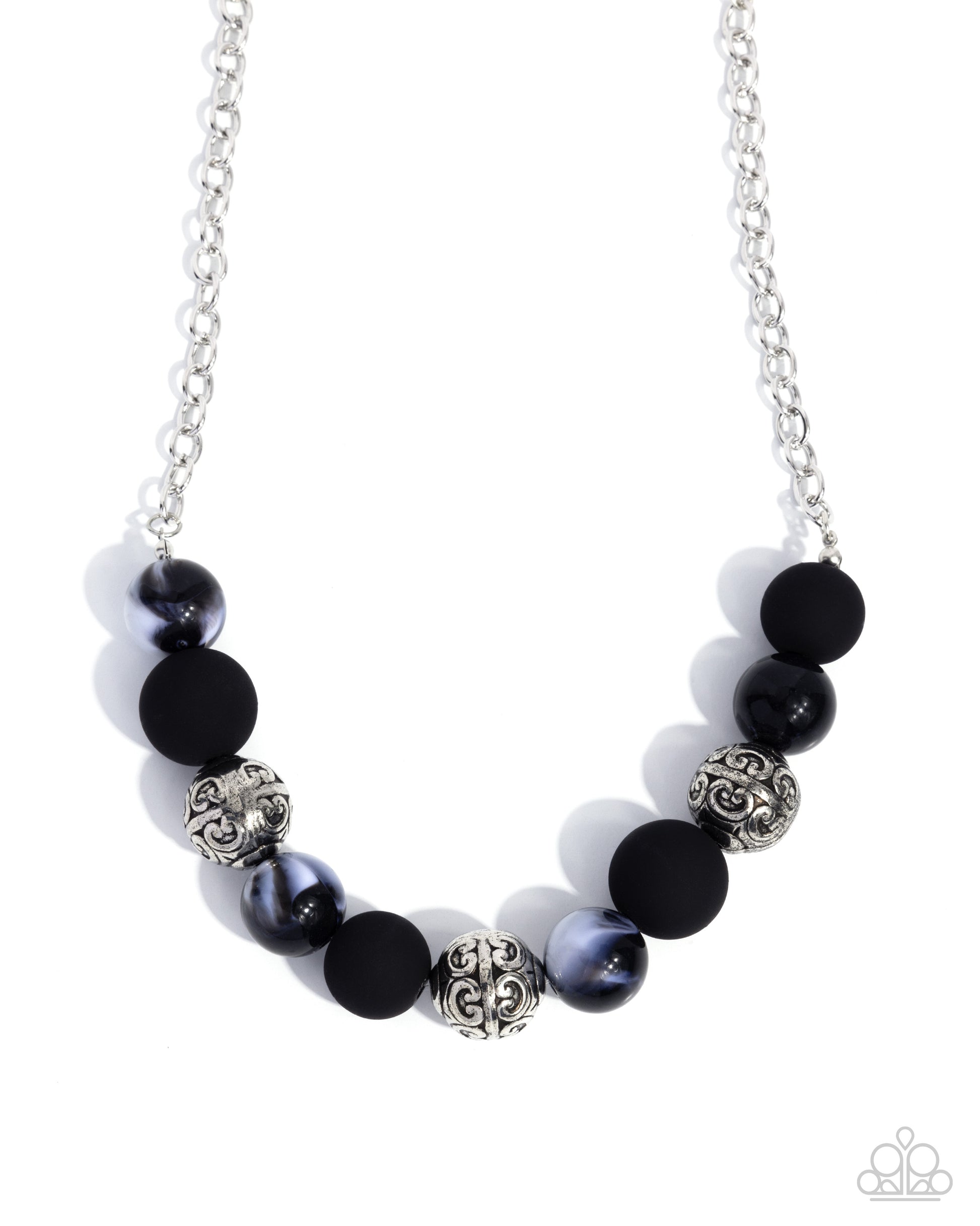 Bewitching Texture - black - Paparazzi necklace