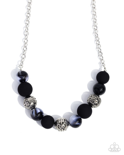 Bewitching Texture - black - Paparazzi necklace