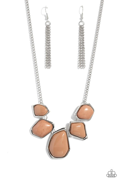 Beyond the Badlands - brown - Paparazzi necklace