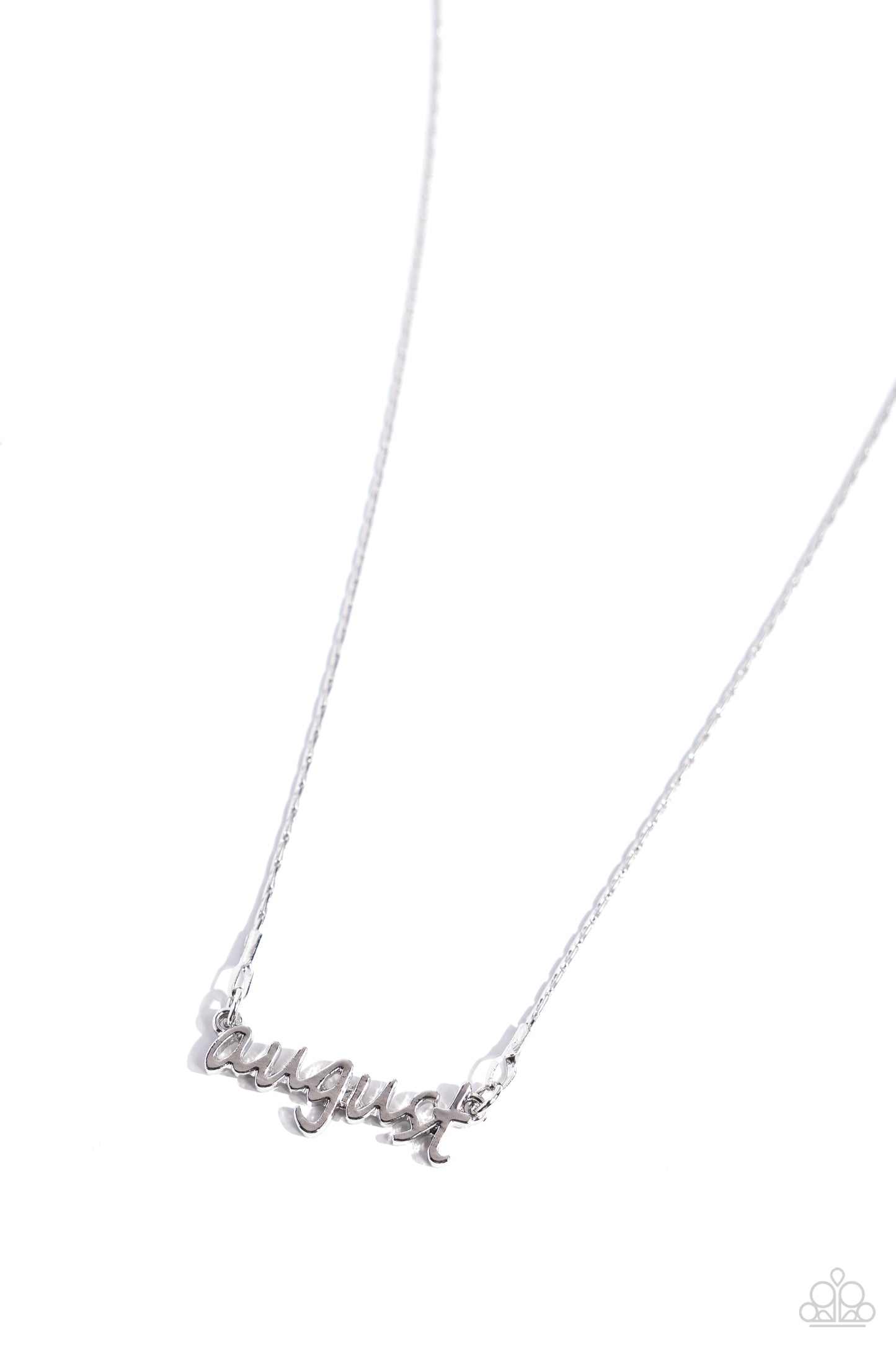Birth Month Bling - August - silver - Paparazzi necklace