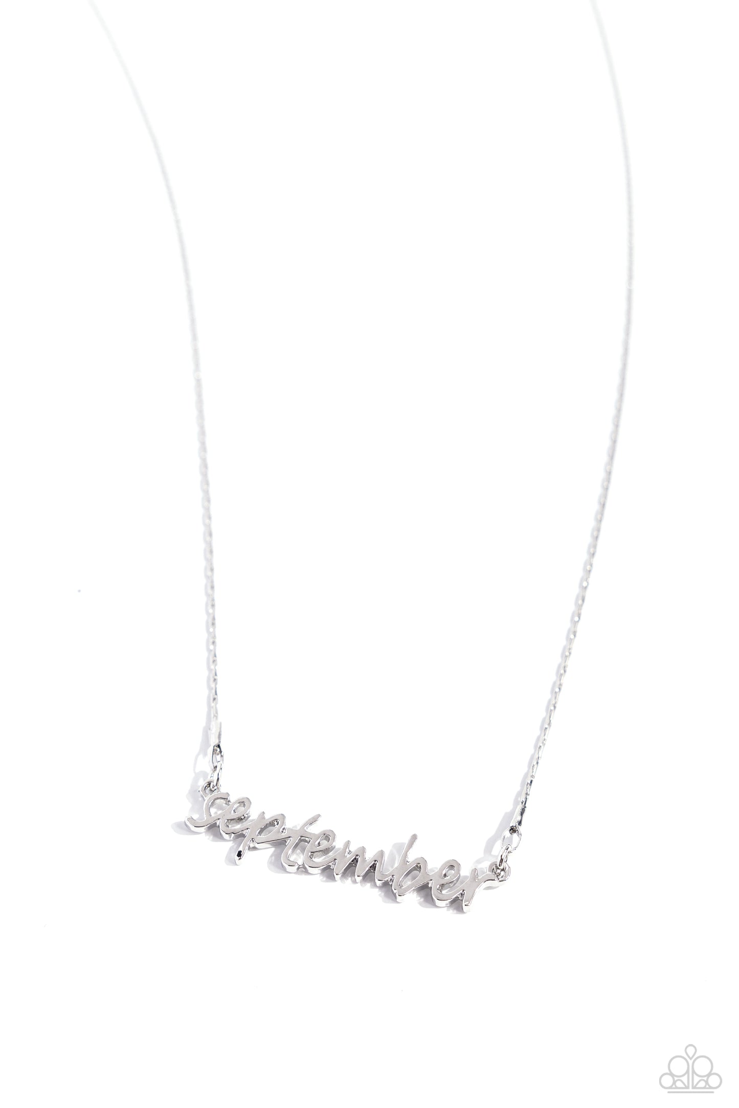 Birth Month Bling - September - silver - Paparazzi necklace