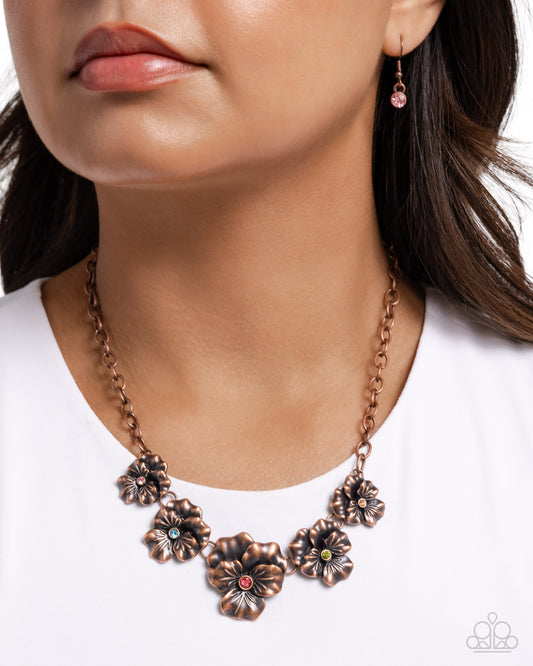 Blatant Botanicals - copper - Paparazzi necklace