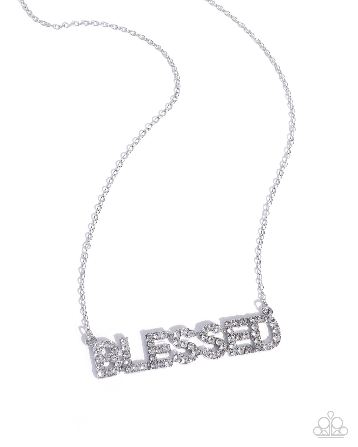 Blessed Benefit - white - Paparazzi necklace