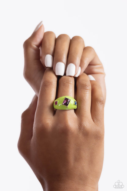 Blinding Behavior - green - Paparazzi ring