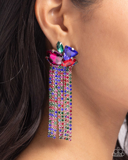 Blinding Blend - multi (jewel) - Paparazzi earrings