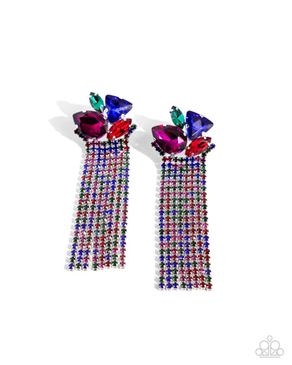 Blinding Blend - multi (jewel) - Paparazzi earrings