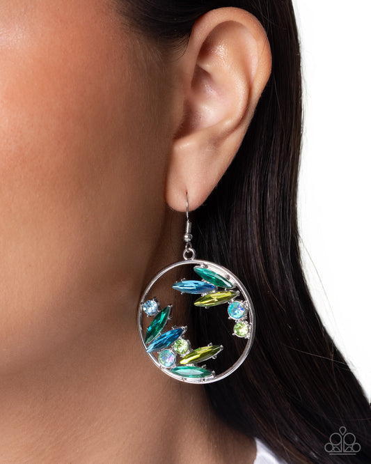 Blingy Boundary - green - Paparazzi earrings