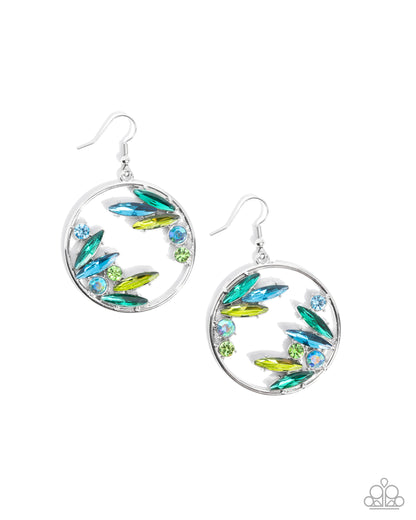 Blingy Boundary - green - Paparazzi earrings