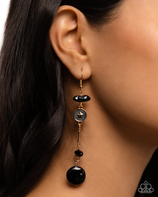 Blissful Balance - black - Paparazzi earrings