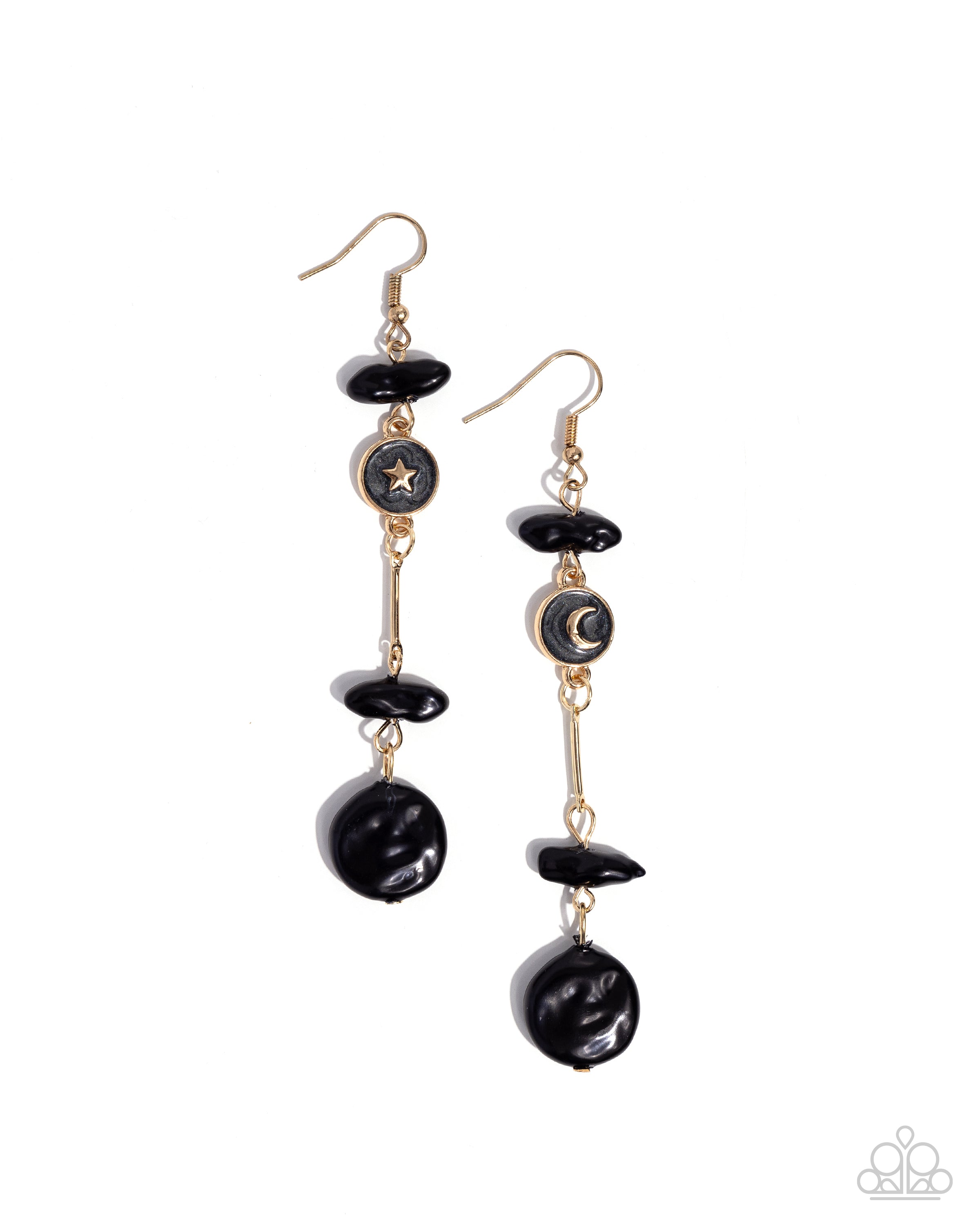 Blissful Balance - black - Paparazzi earrings – JewelryBlingThing
