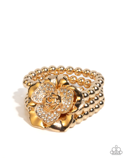 Blooming Background - gold - Paparazzi bracelet