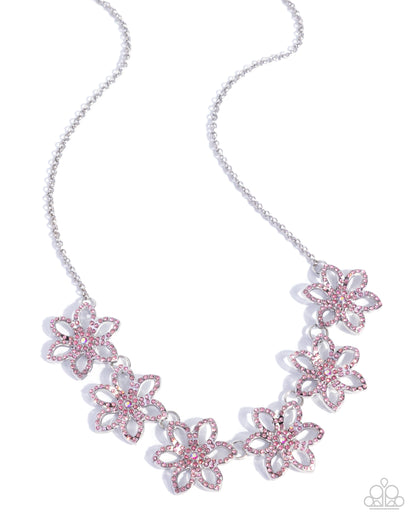 Blooming Backstage - pink - Paparazzi necklace