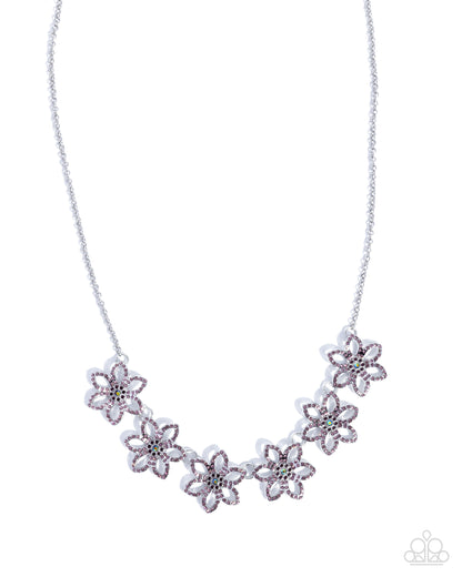 Blooming Backstage - purple - Paparazzi necklace